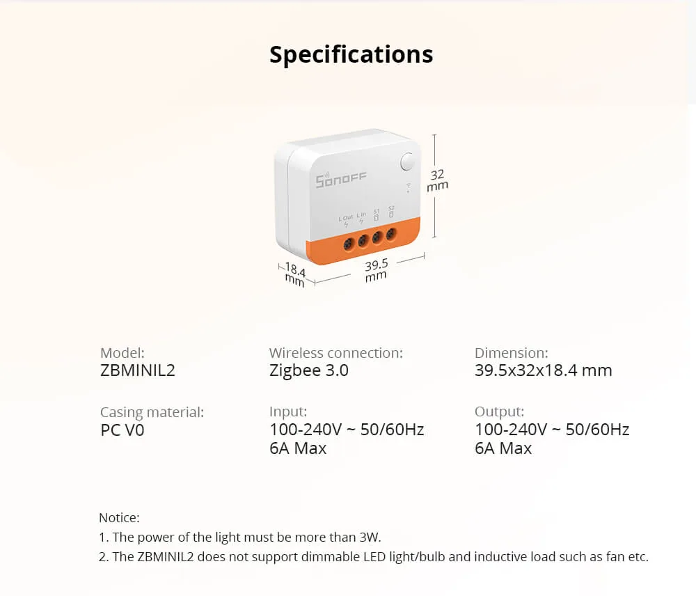 Sonoff ZBMINIL2 Extreme – Nötrsüz Zigbee Mini Röle — görsel 4