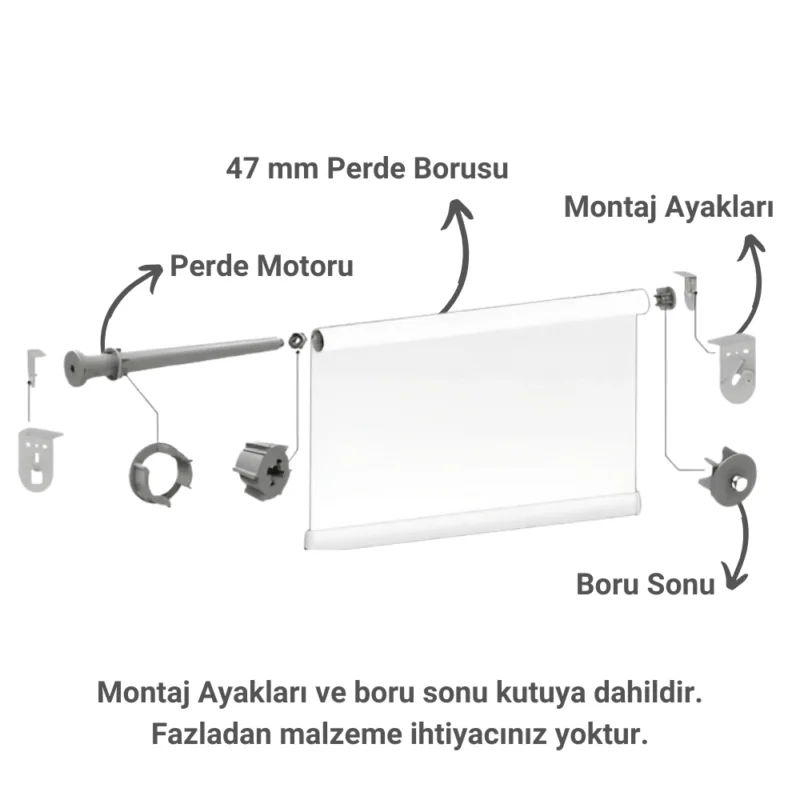 WiFi / Zigbee Akıllı Motorlu Stor Perde Dönüşüm Seti