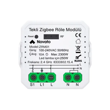Zigbee Tek Çıkışlı Röle
