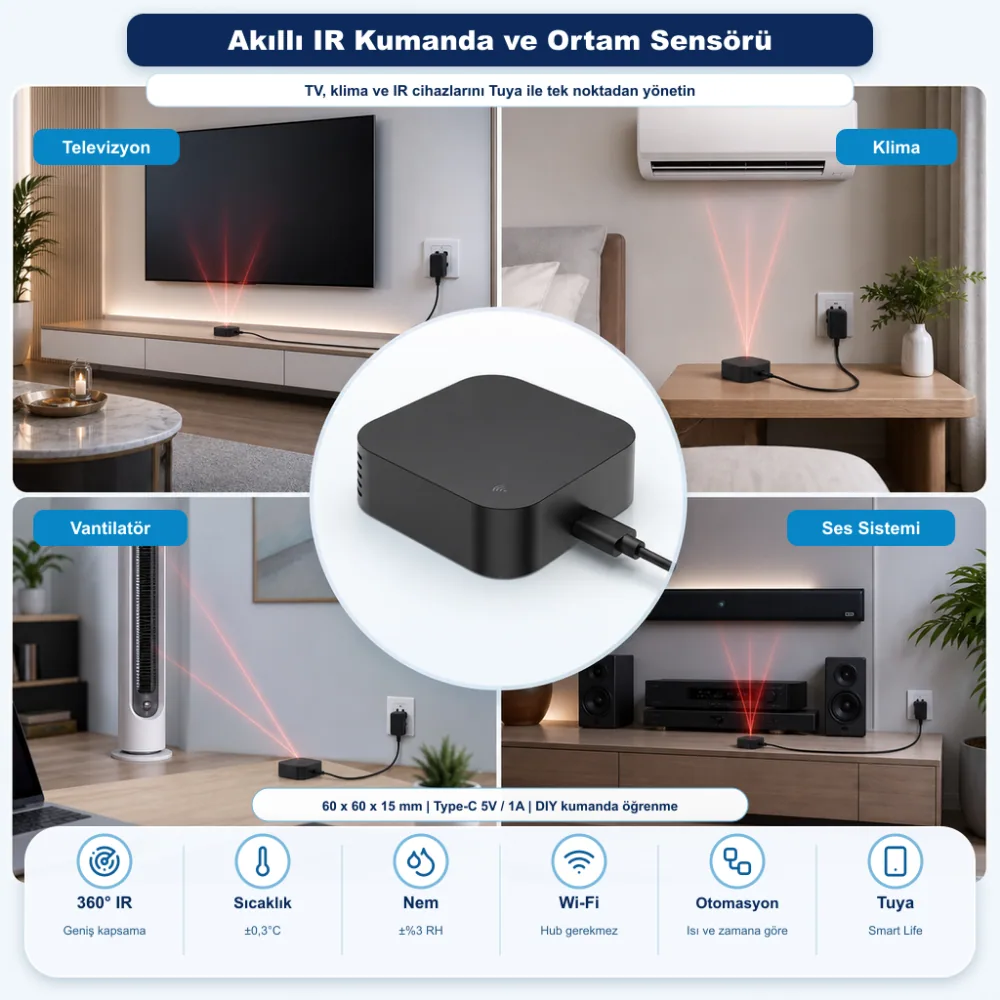 WiFi Sensörlü IR Kumanda — görsel 3