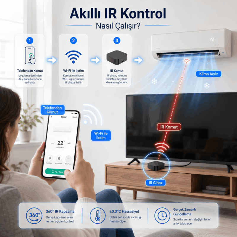 WiFi Özelliği Olmayan Klimalar Telefondan Nasıl Kontrol Edilir?