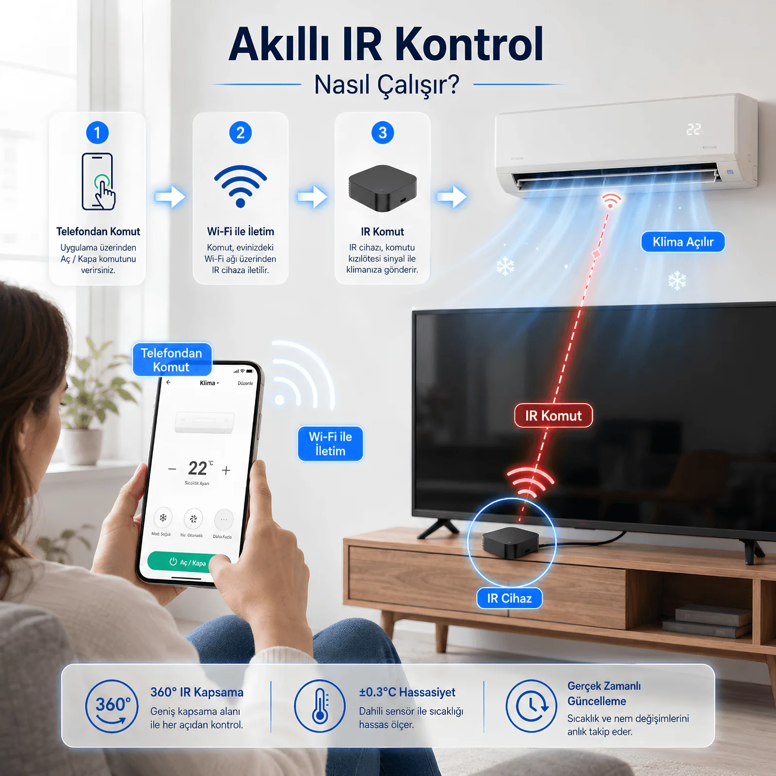 WiFi Sensörlü IR Kumanda — görsel 4