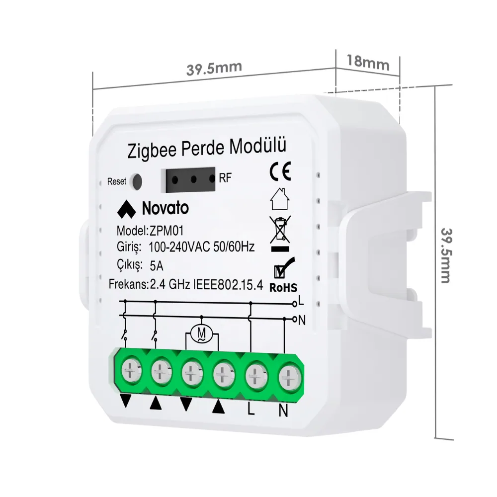 Zigbee Perde Panjur Motor Rölesi — görsel 7