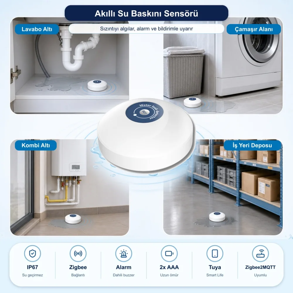 Zigbee Su Baskını Sensörü — görsel 2