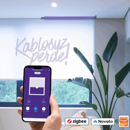 Zigbee Şarjlı Motorlu Hazır Stor - Zebra Perde