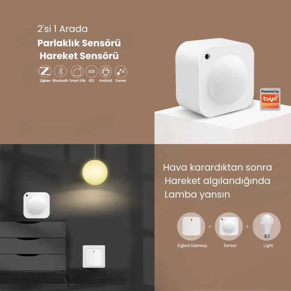 Zigbee Hareket ve Parlaklık Sensörü — görsel 2