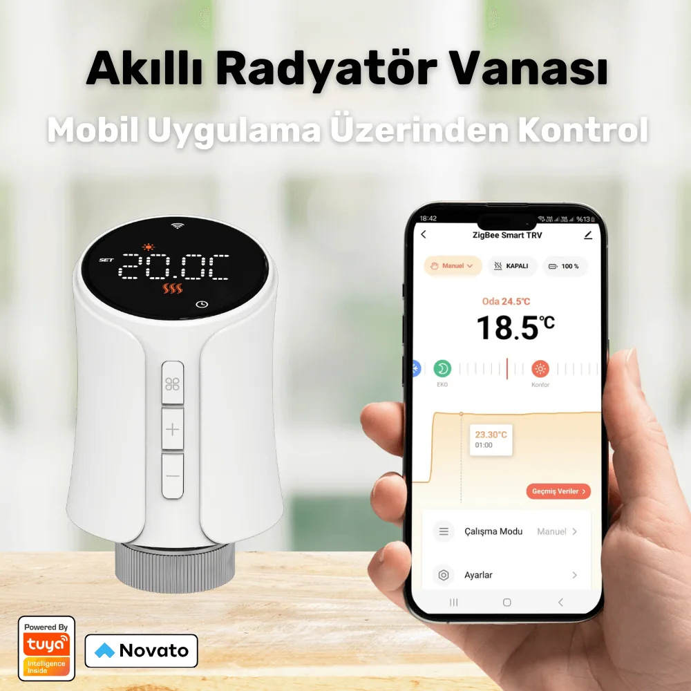 Zigbee Akıllı Termostatik Radyatör Vanası — görsel 2