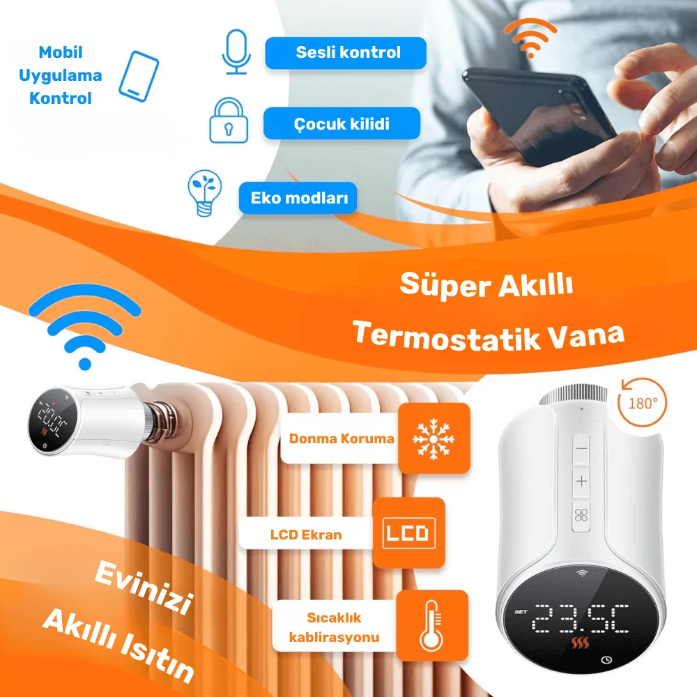 Zigbee Akıllı Termostatik Radyatör Vanası — görsel 7