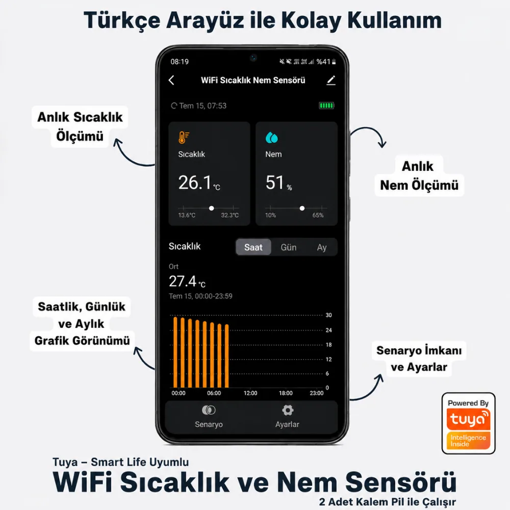 WiFi Sıcaklık ve Nem Sensörü — görsel 4