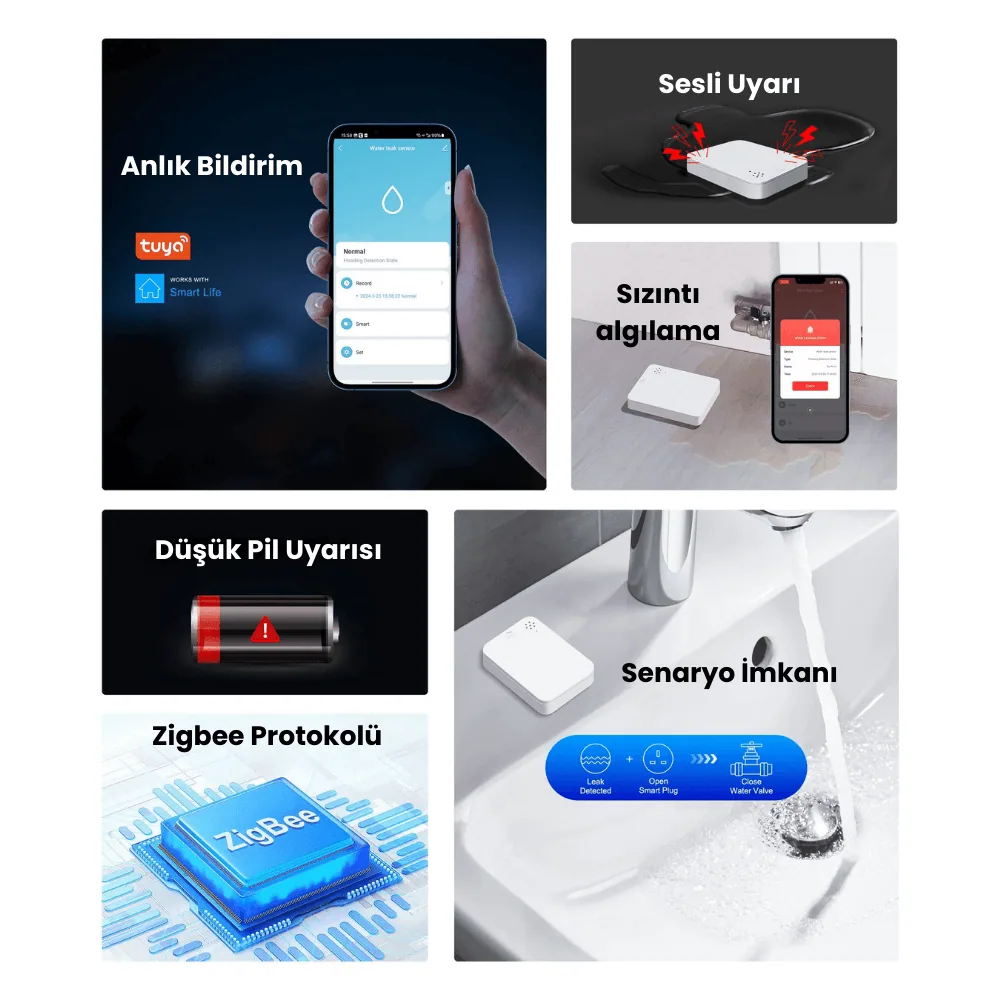 Zigbee Su Baskını Sensörü ( Ekonomik Model ) — görsel 2