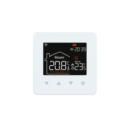 Kablolu LCD Ekranlı WiFi Yerden Isıtma ve Kombi Termostatı - beyaz