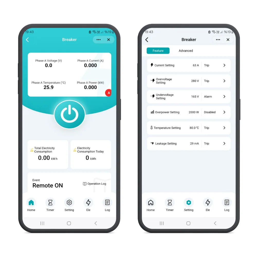 Tuya WiFi 3 Faz Akıllı Sigorta — görsel 3