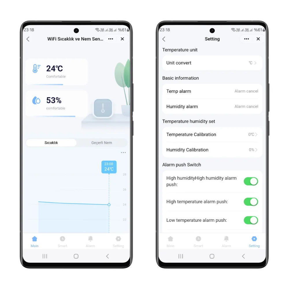WiFi LCD Ekranlı Sıcaklık ve Nem Sensörü — görsel 2