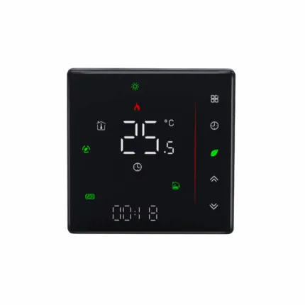 Kablolu LCD Ekranlı Zigbee Oda Termostatı - siyah