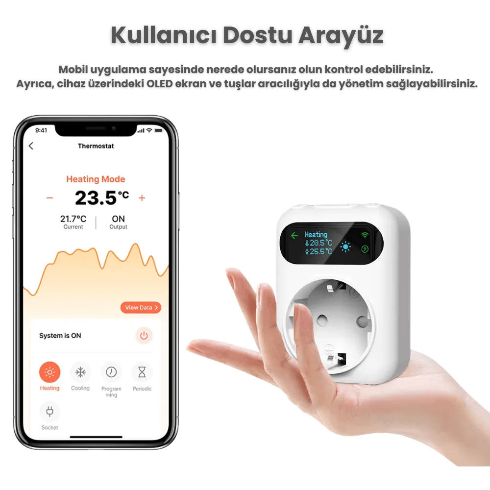 WiFi Priz Tipi Termostat — görsel 3