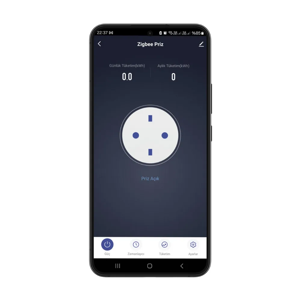 Zigbee Sıva Altı Güç Ölçerli Anahtar Priz — görsel 3