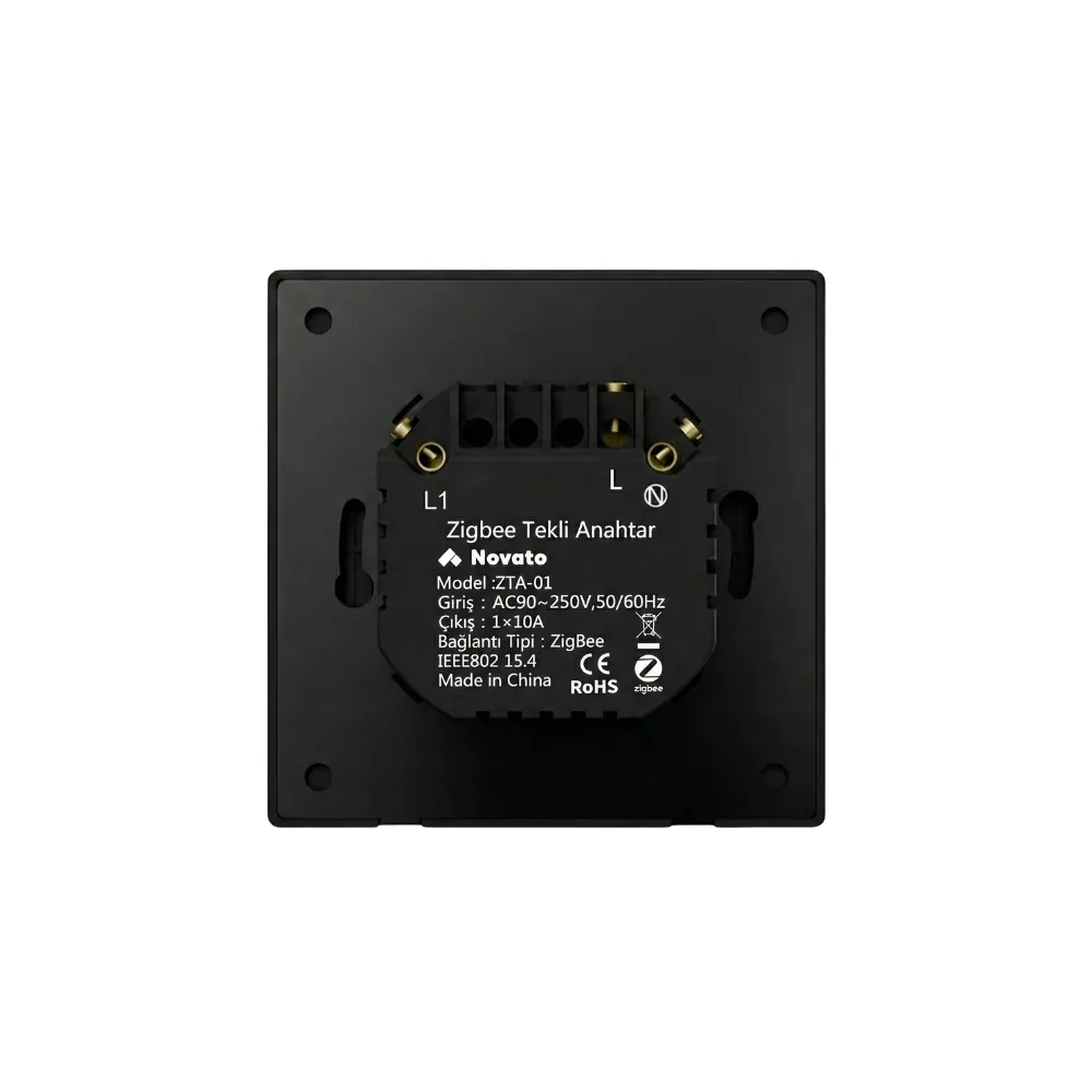 Zigbee Tekli Mekanik Tuşlu Akıllı Duvar Anahtarı — görsel 2