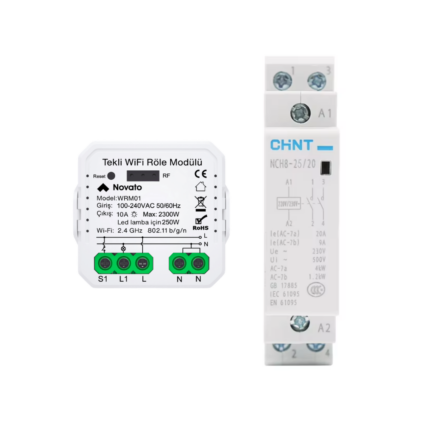 25 Amper WiFi Kontaktör Kontrol Seti