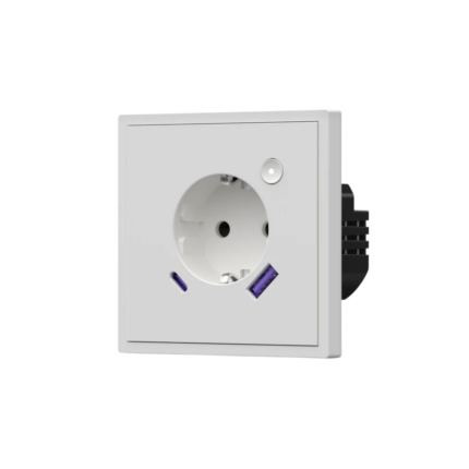 Zigbee Sıva Altı Güç Ölçerli Anahtar Priz - beyaz