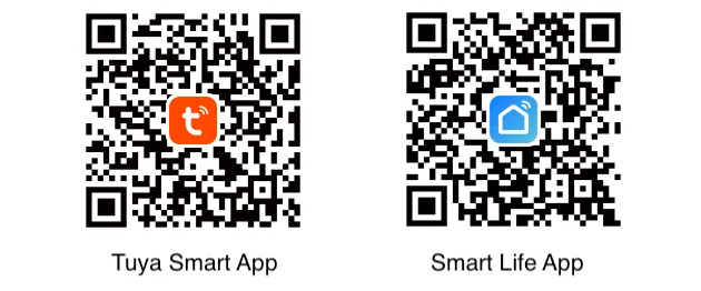 Tuya Smart ve Smart Life uygulaması indirme QR kodları