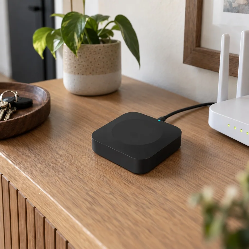 Giriş konsolunda Wi-Fi modemin yanında duran Zigbee ve Bluetooth köprü